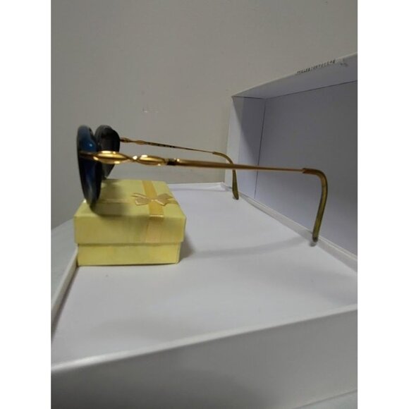 Vuillet Vega Prestige 540 Metal Frame Eyeglasses Blue/Gold with Hard Case - Picture 4 of 16